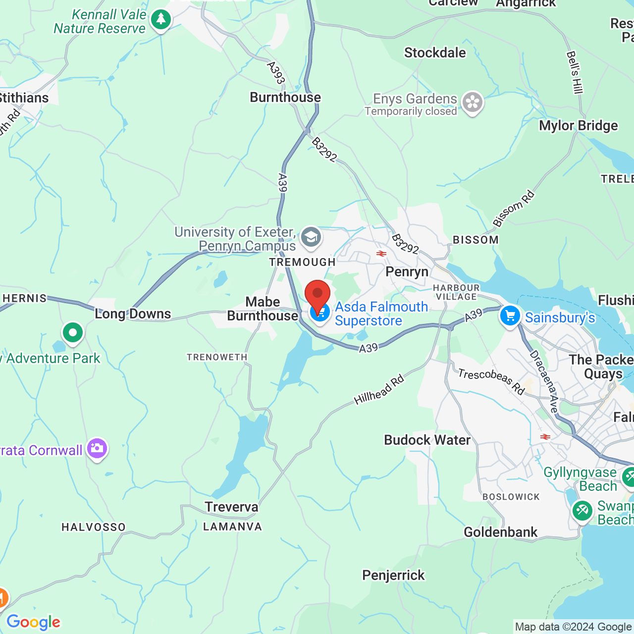 Map displaying vacancy location