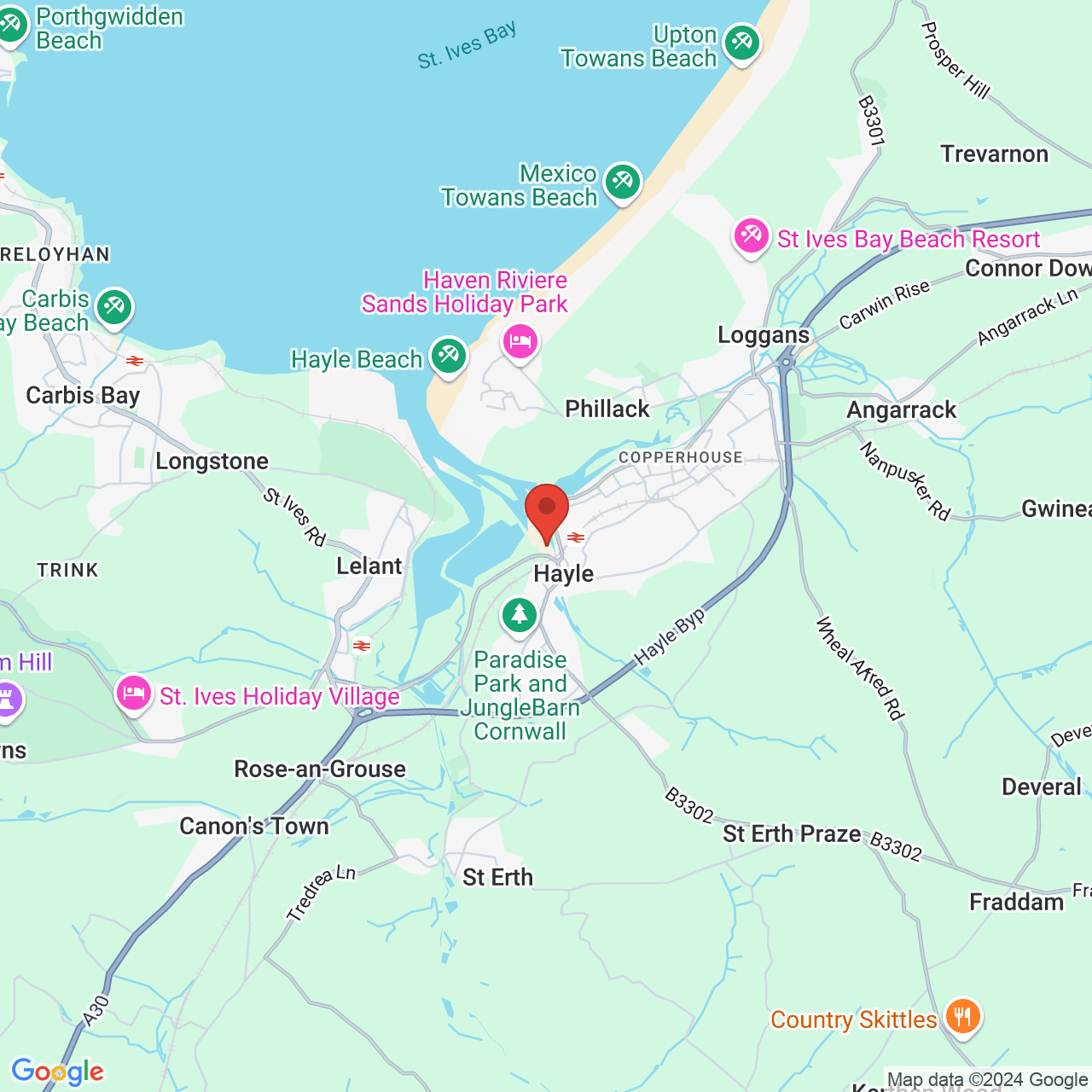 Map displaying vacancy location