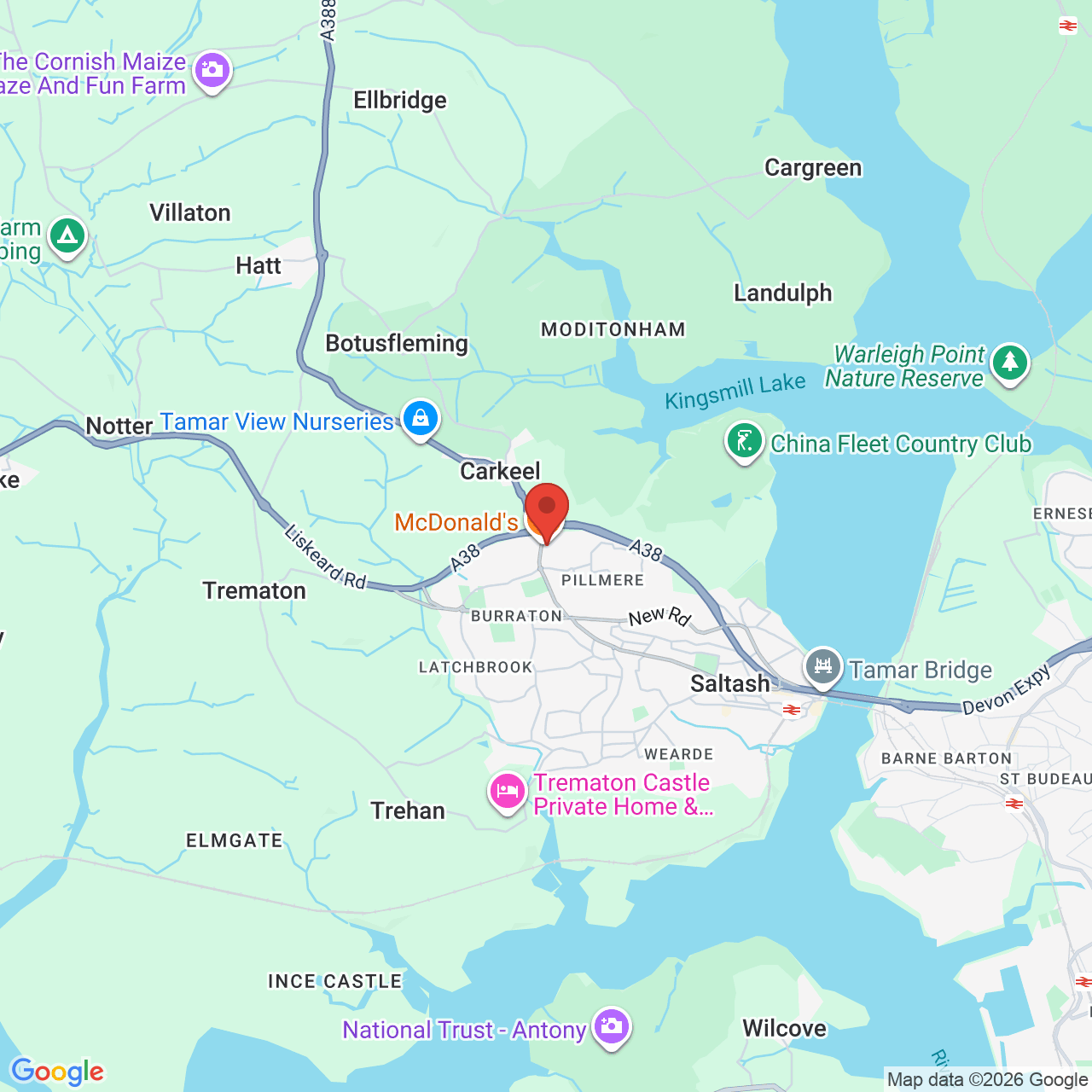 Map displaying vacancy location