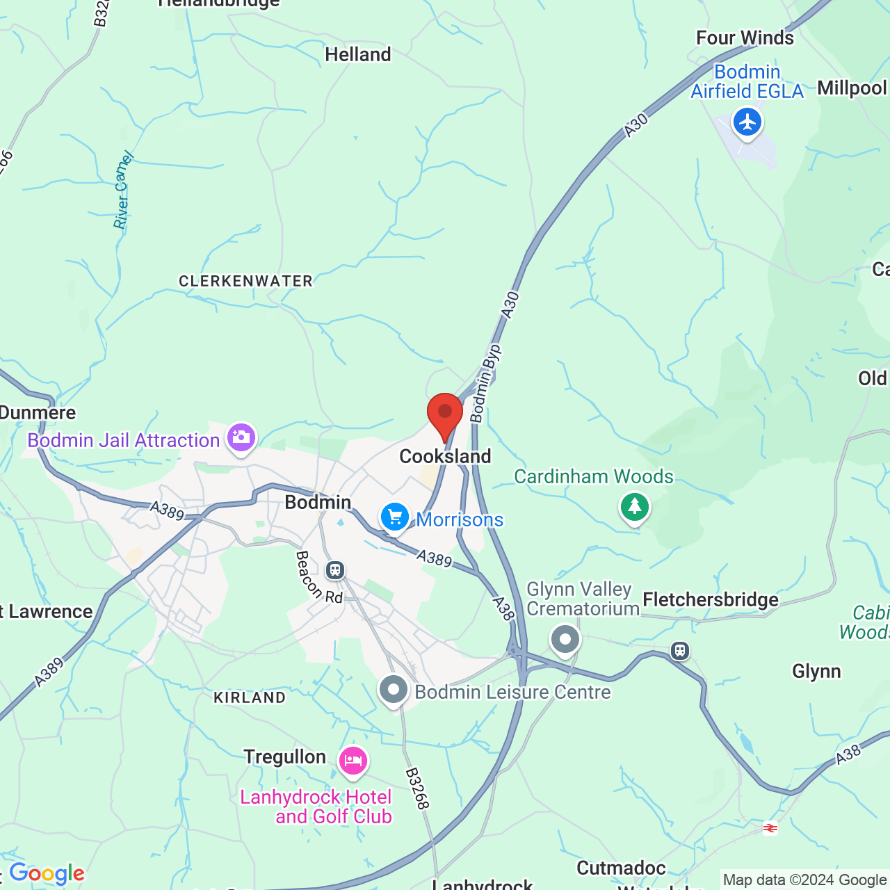 Map displaying vacancy location