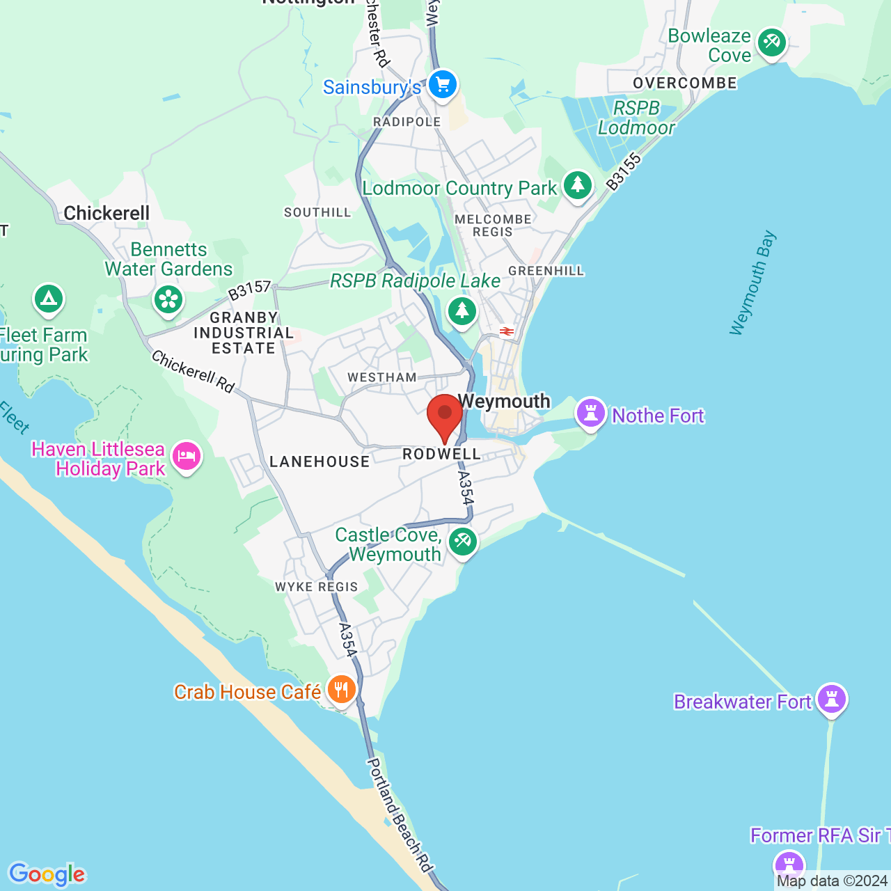 Map displaying vacancy location