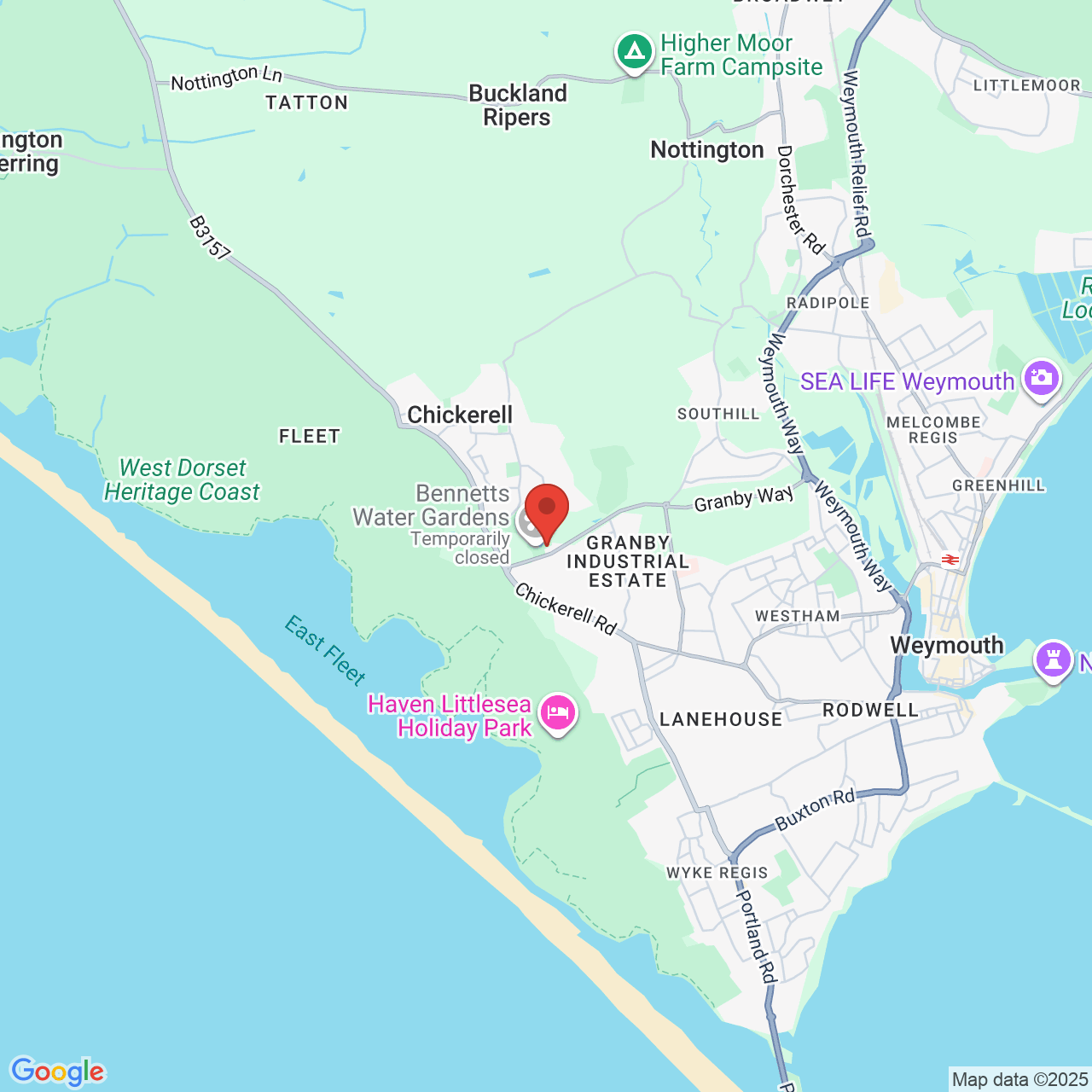 Map displaying vacancy location