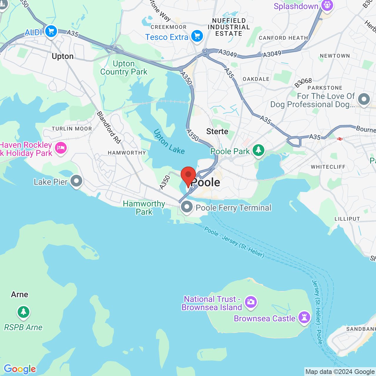 Map displaying vacancy location