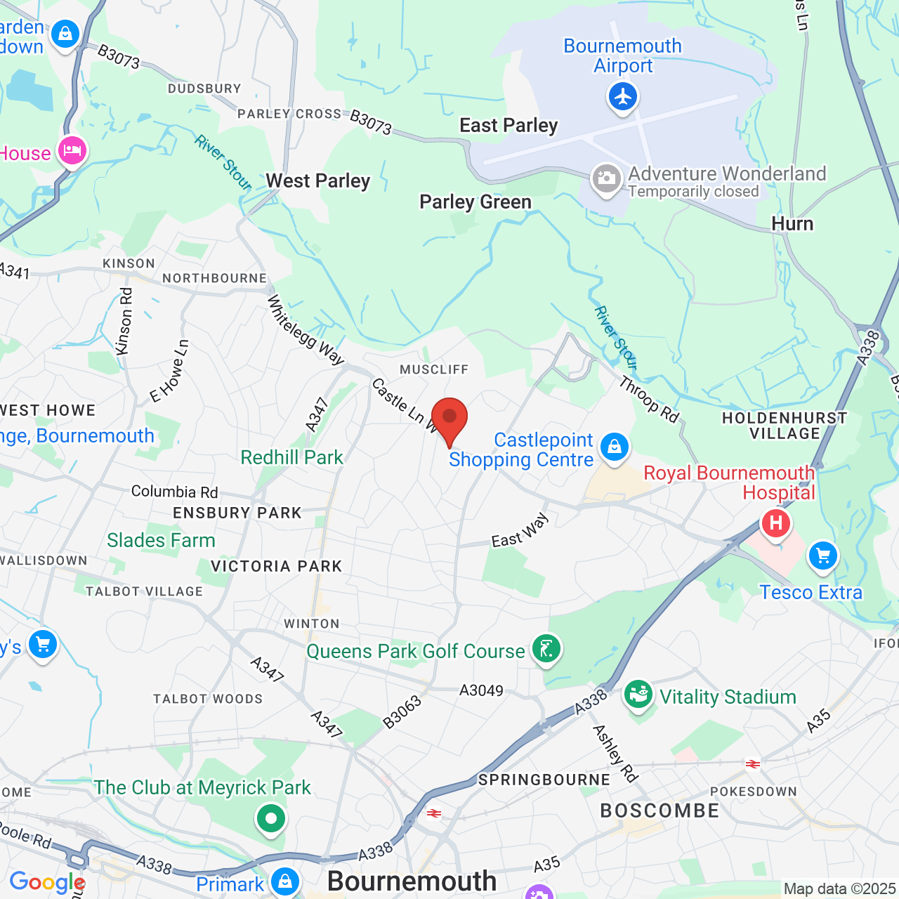 Map displaying vacancy location