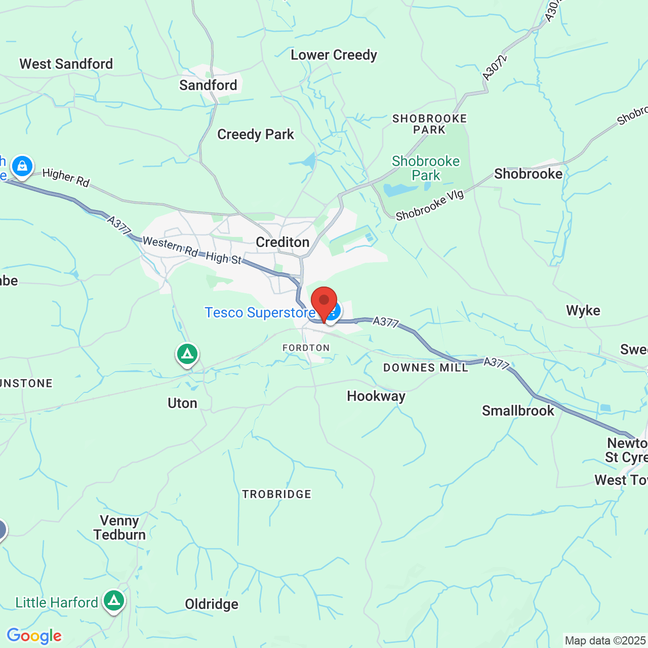 Map displaying vacancy location