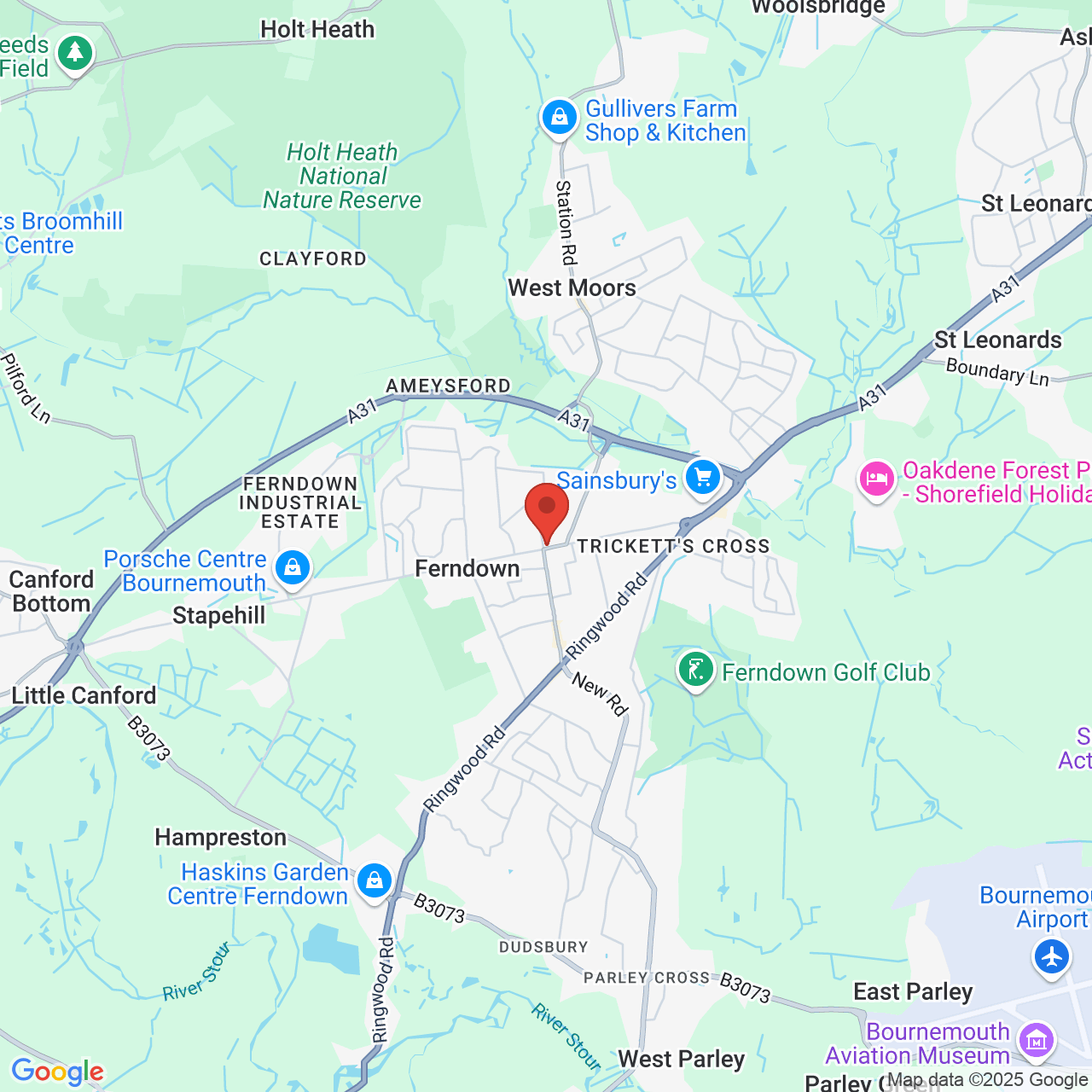 Map displaying vacancy location