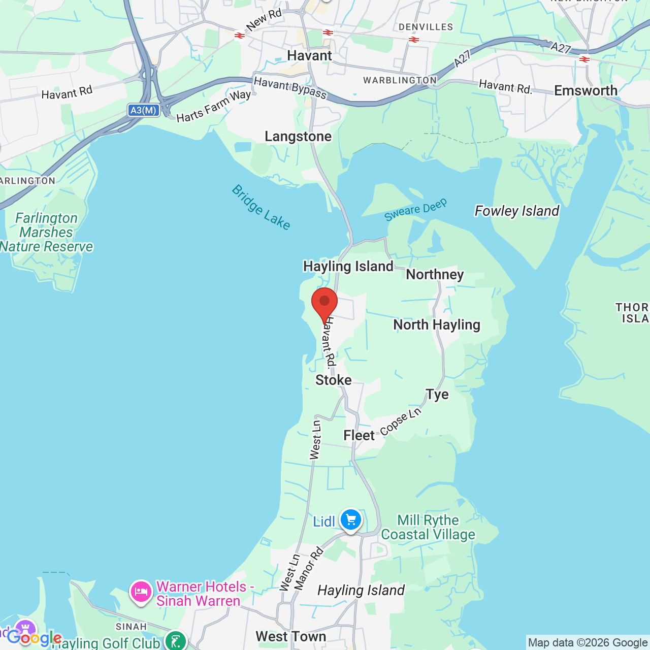 Map displaying vacancy location