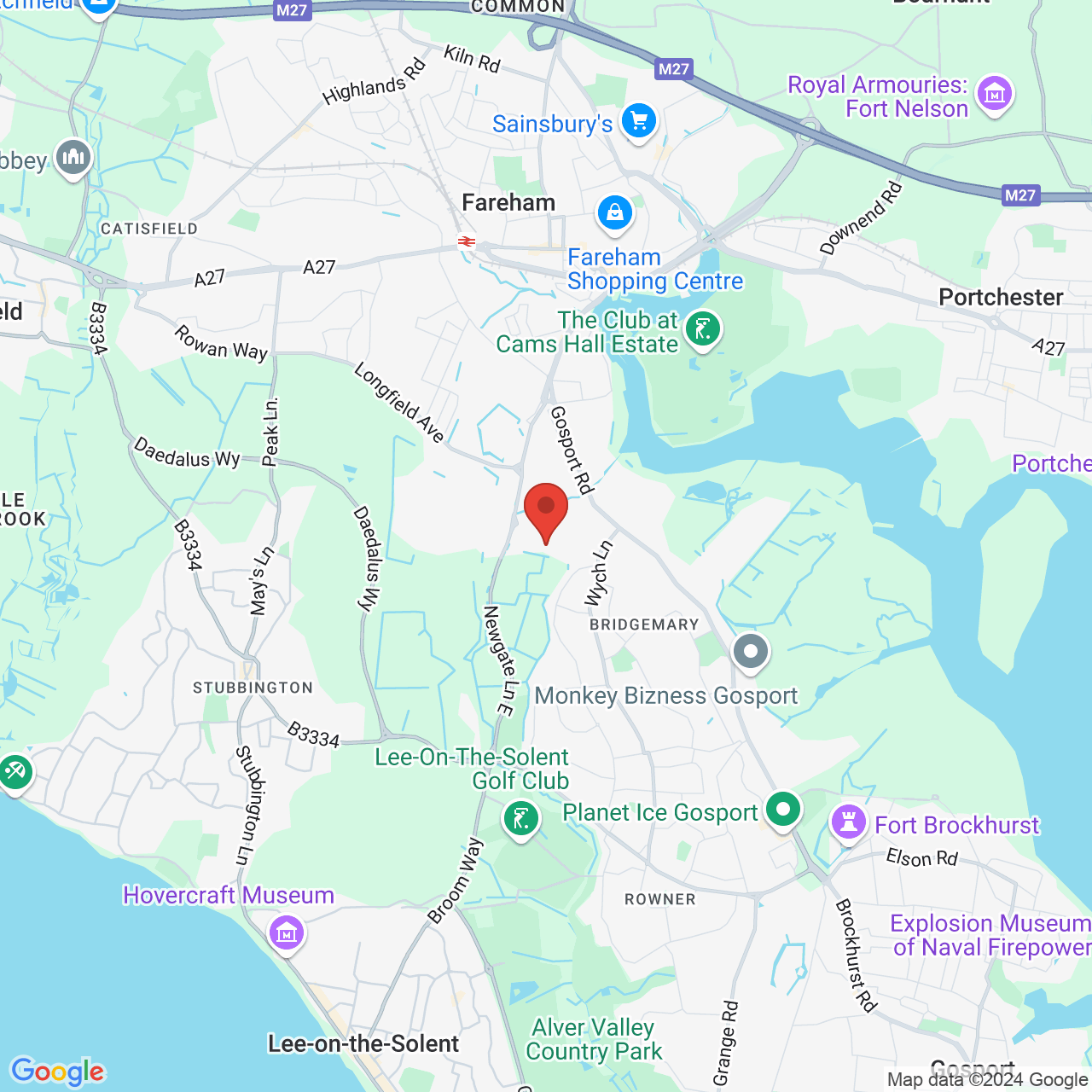 Map displaying vacancy location