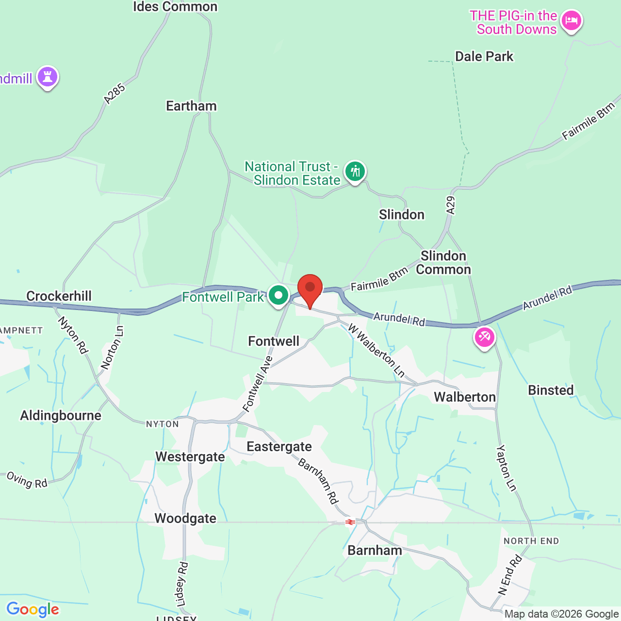 Map displaying vacancy location