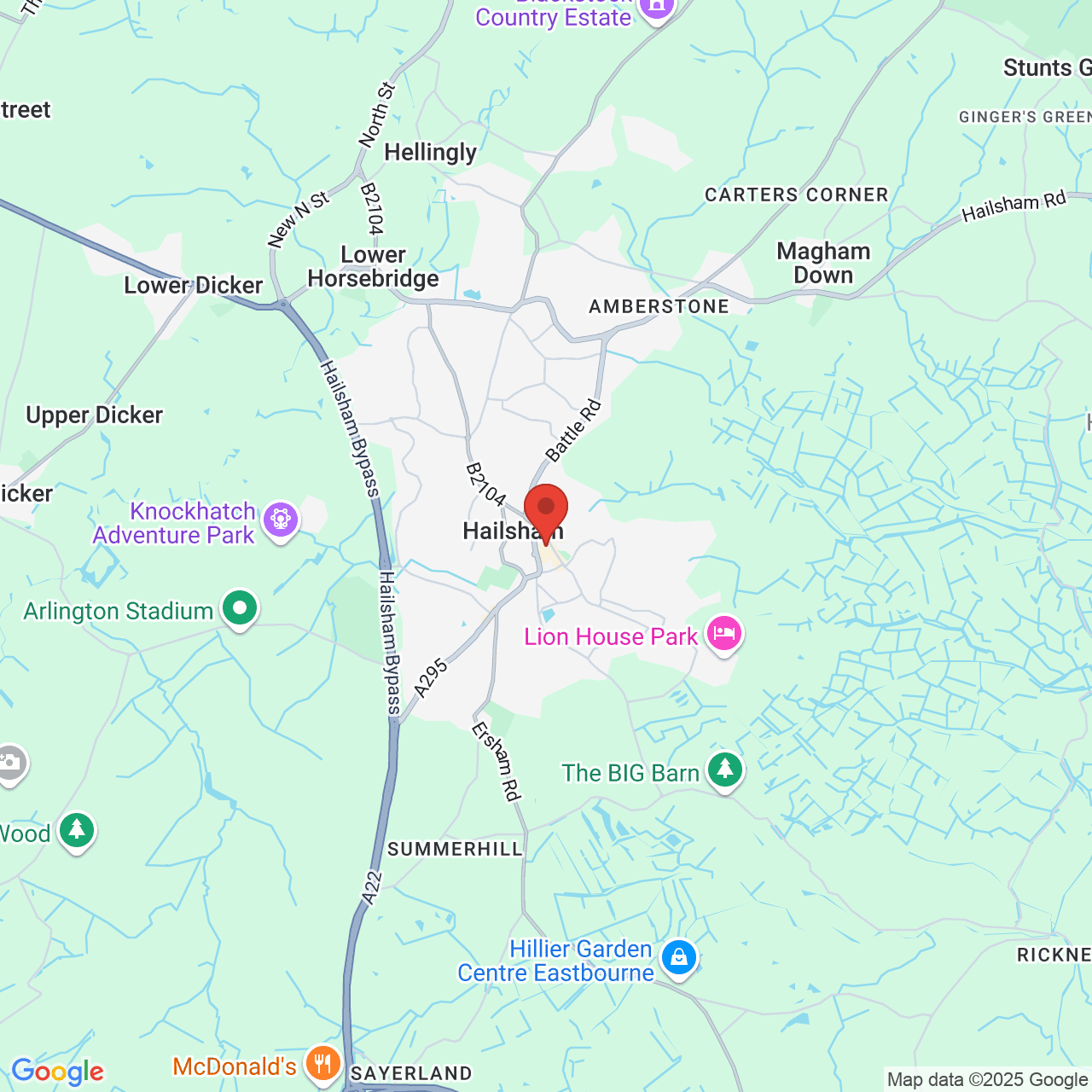 Map displaying vacancy location