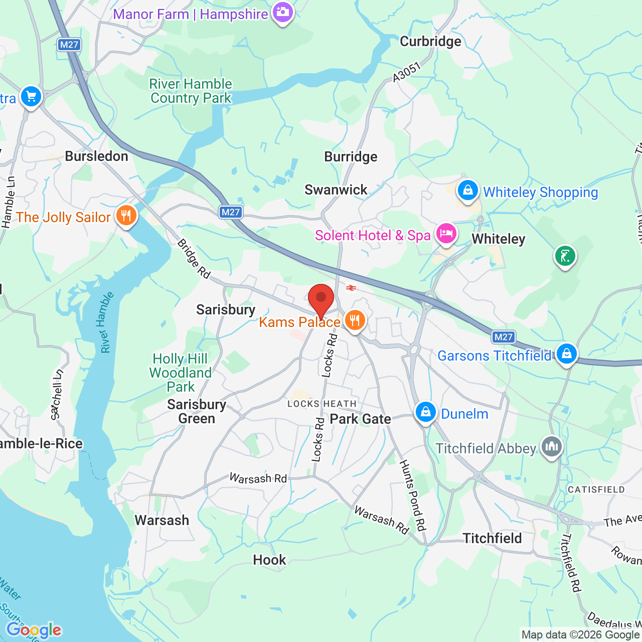 Map displaying vacancy location