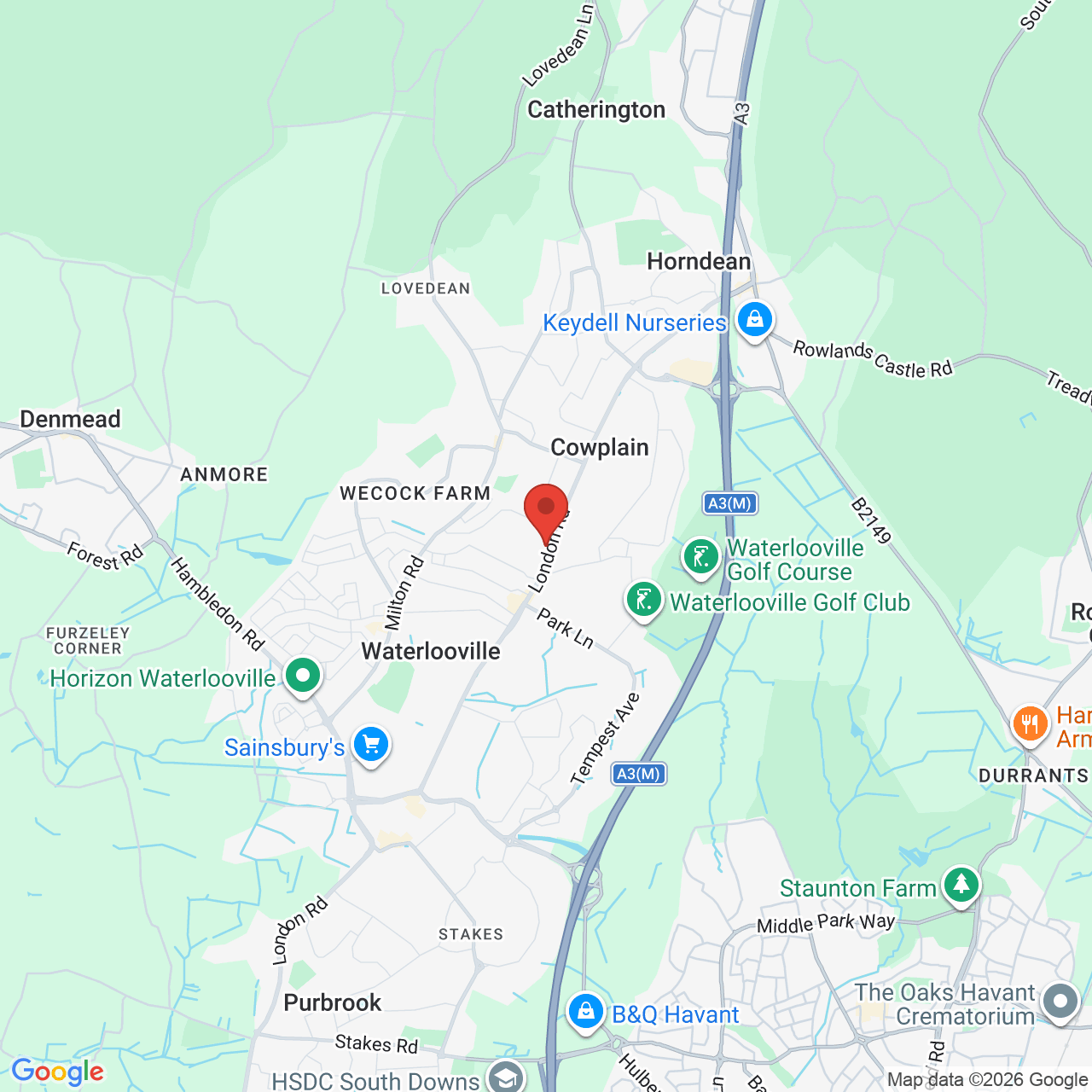 Map displaying vacancy location