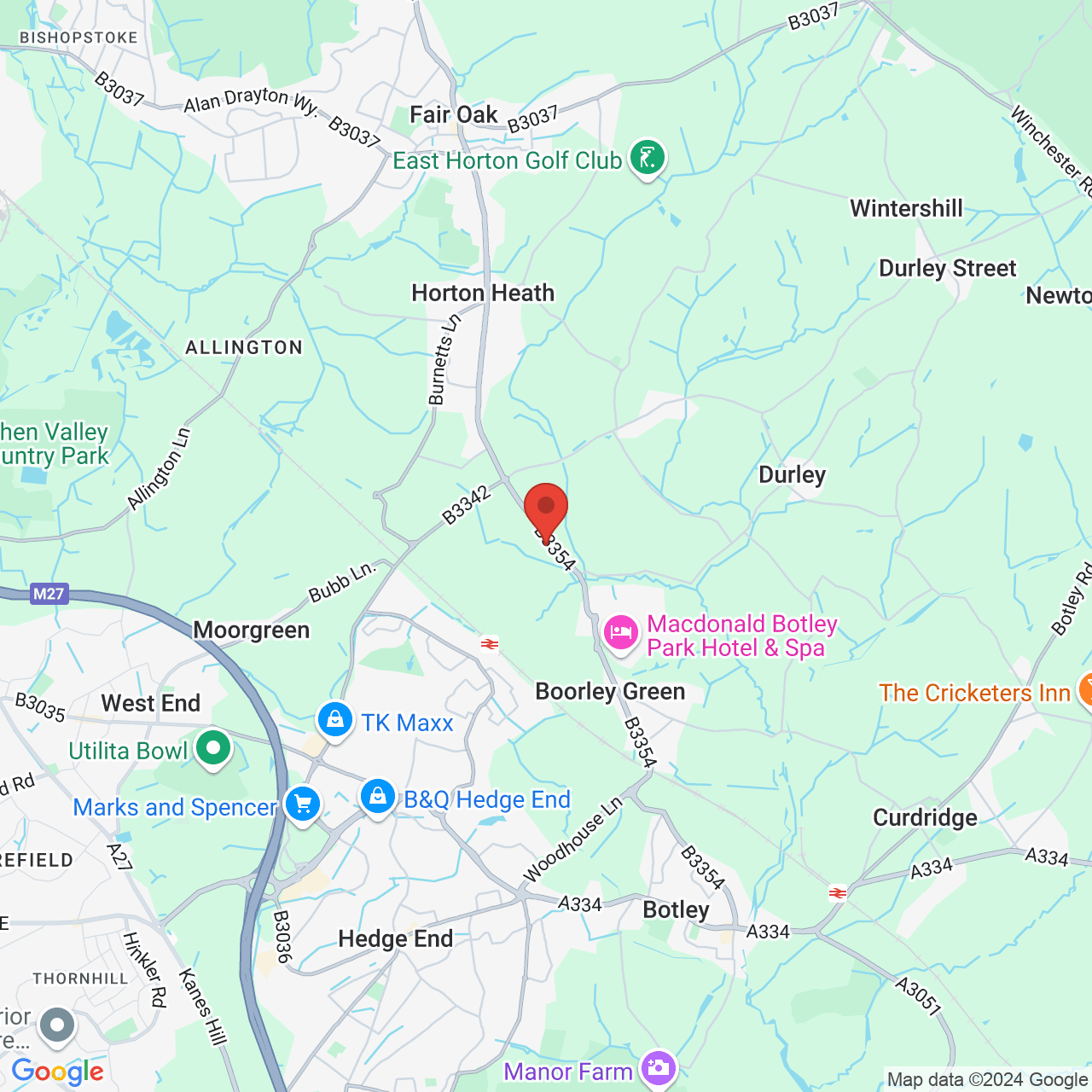 Map displaying vacancy location