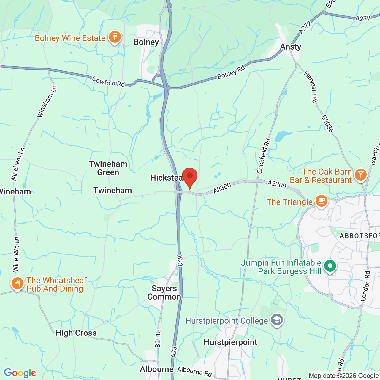 Map displaying vacancy location