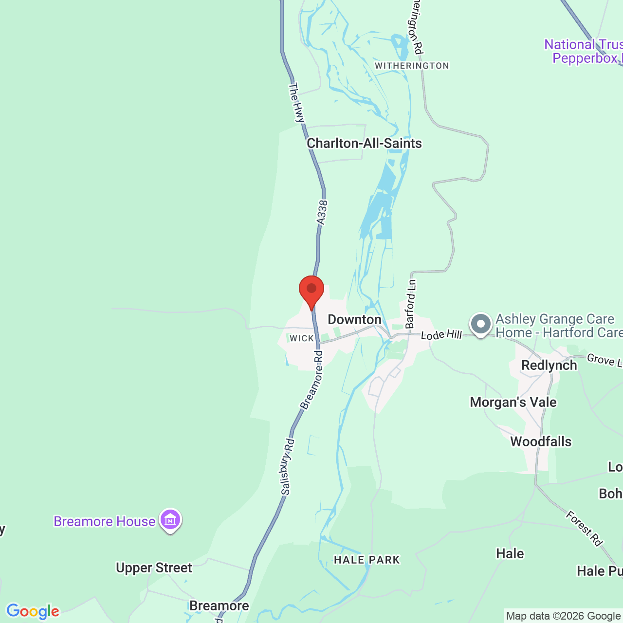 Map displaying vacancy location