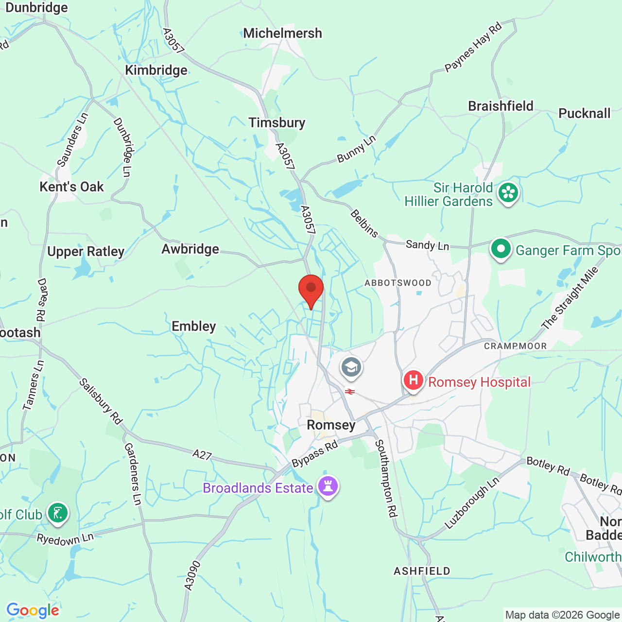 Map displaying vacancy location