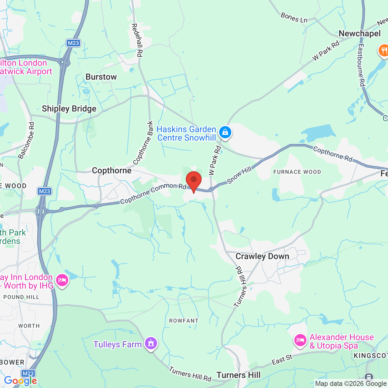 Map displaying vacancy location