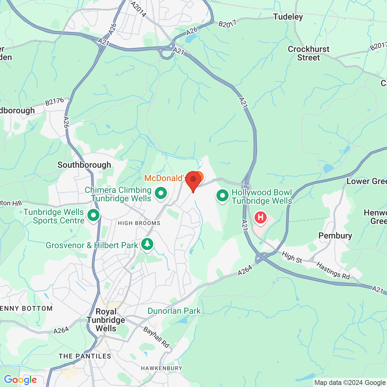 Map displaying vacancy location