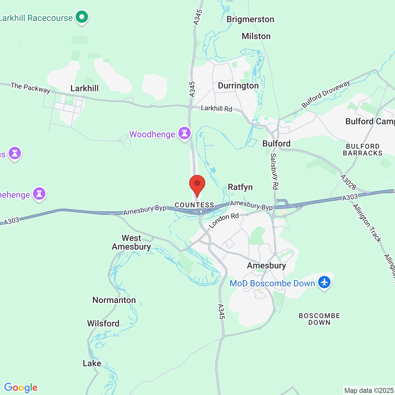 Map displaying vacancy location