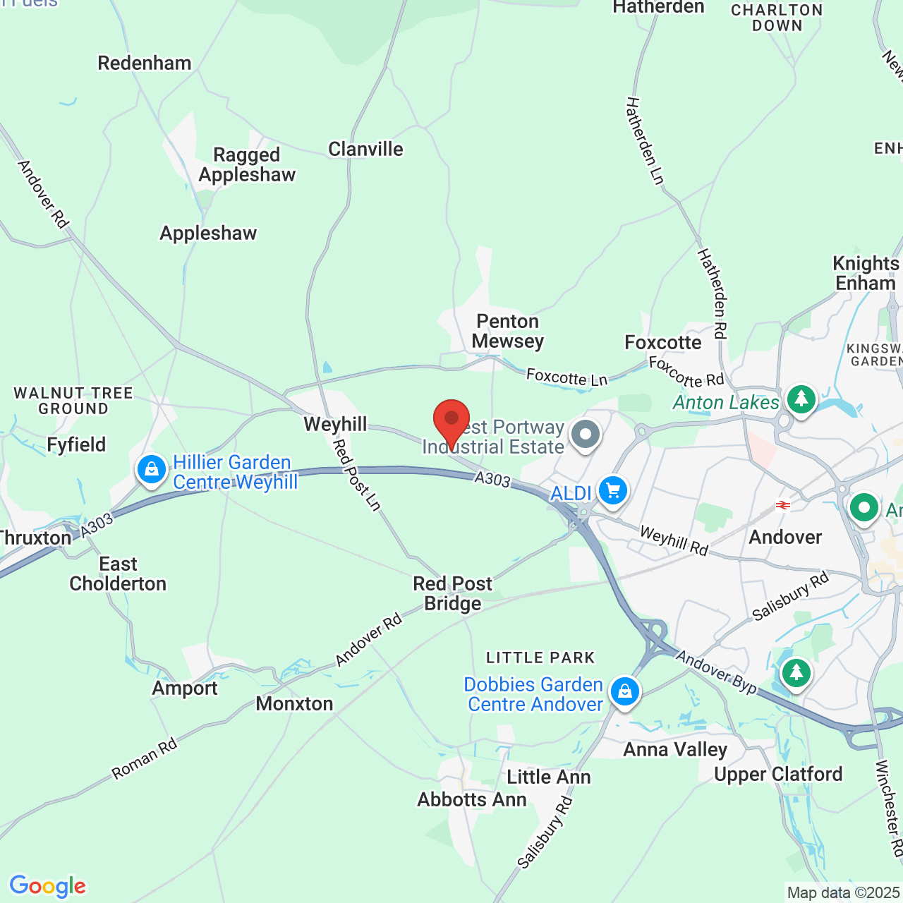 Map displaying vacancy location