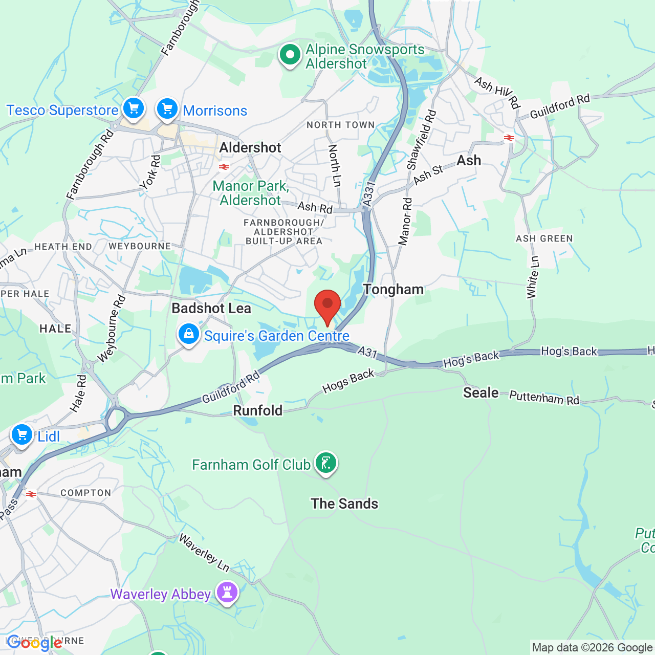 Map displaying vacancy location