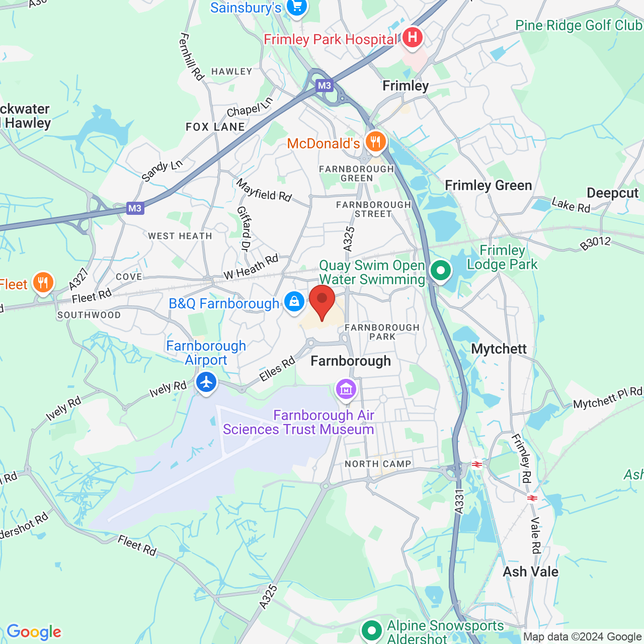 Map displaying vacancy location