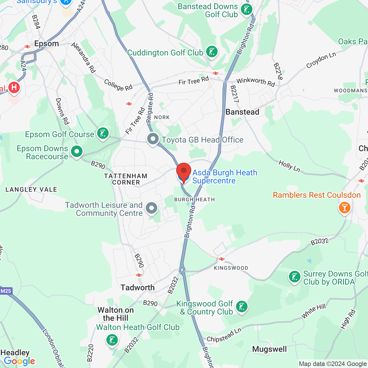 Map displaying vacancy location