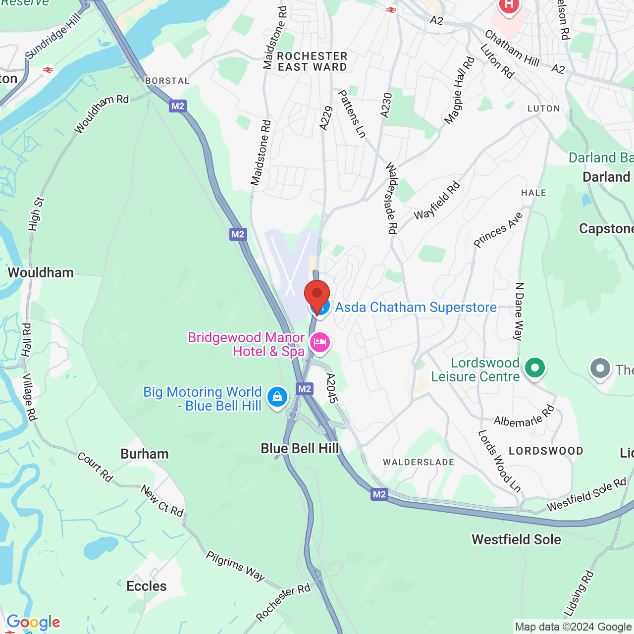 Map displaying vacancy location