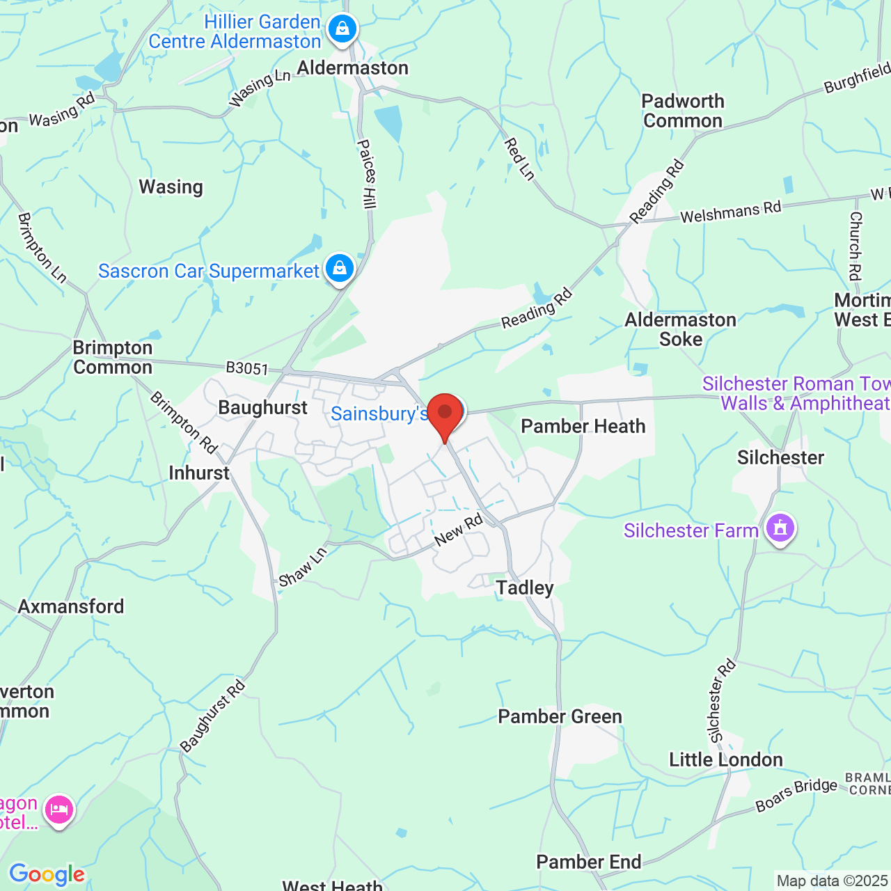 Map displaying vacancy location