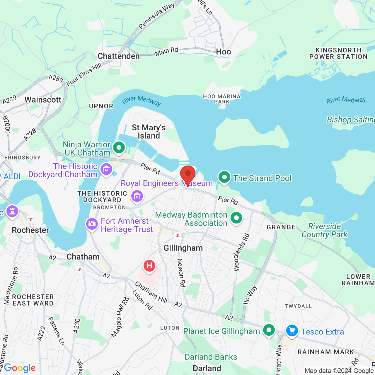 Map displaying vacancy location