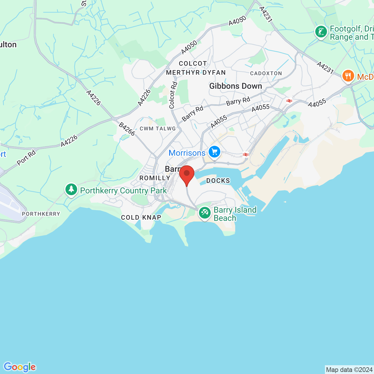 Map displaying vacancy location