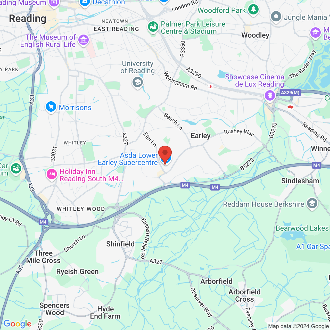 Map displaying vacancy location