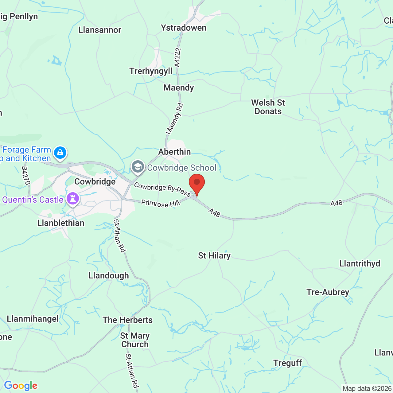 Map displaying vacancy location