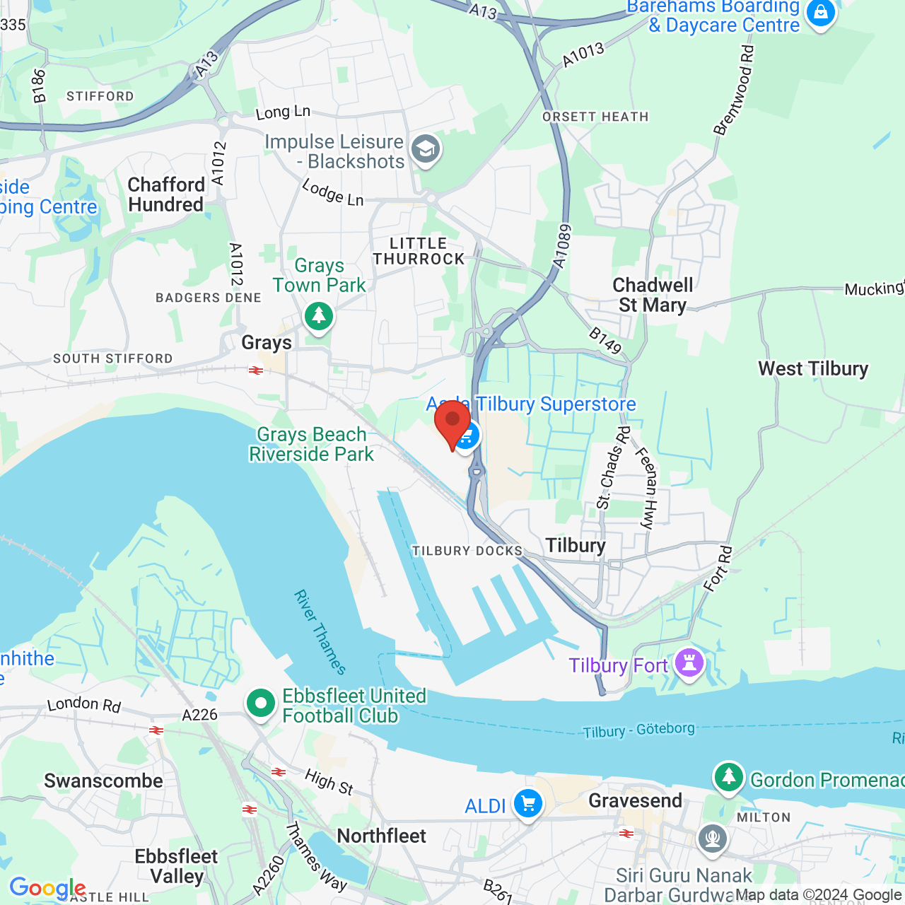 Map displaying vacancy location