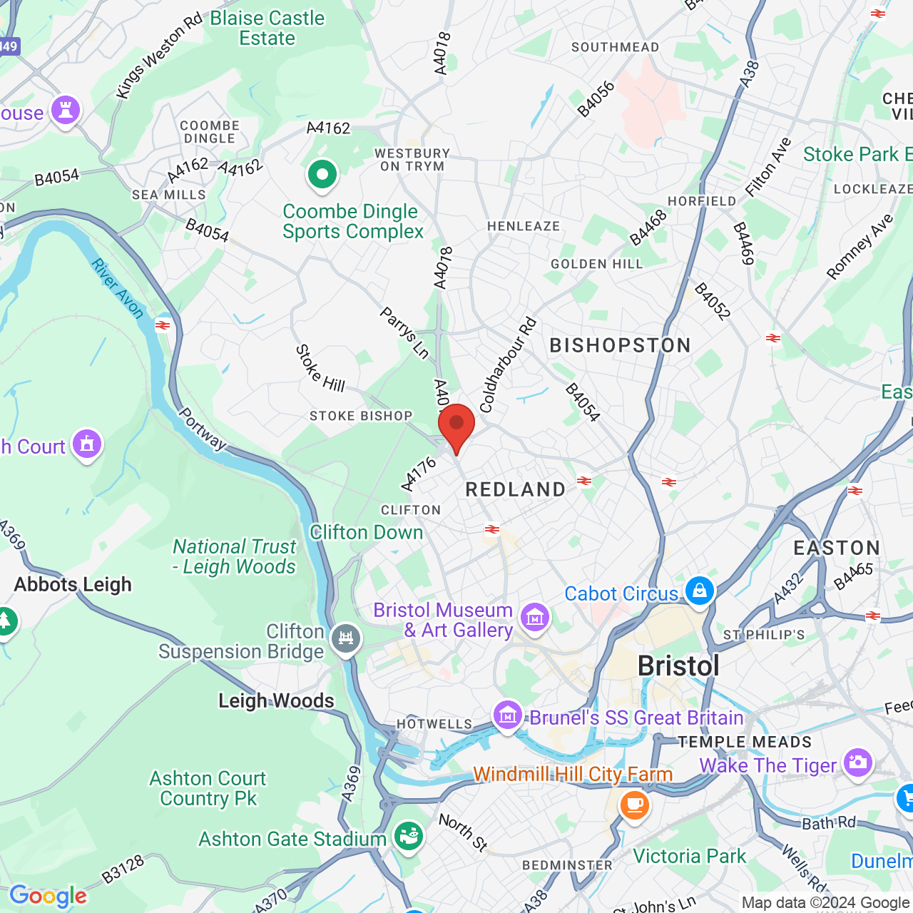 Map displaying vacancy location