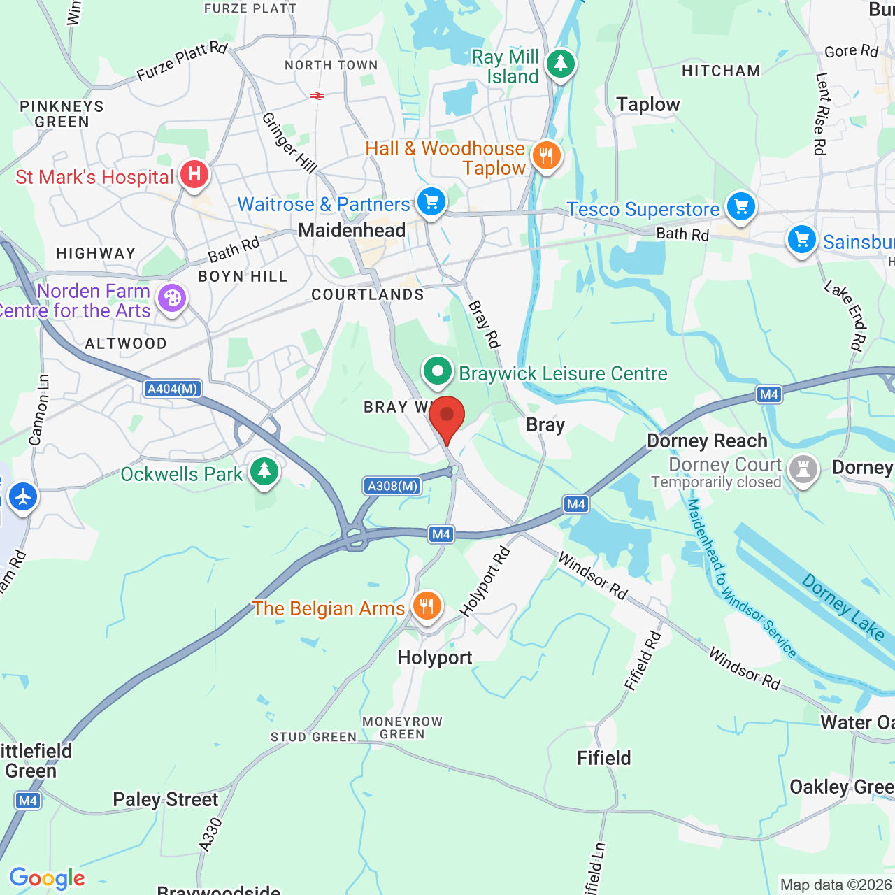 Map displaying vacancy location