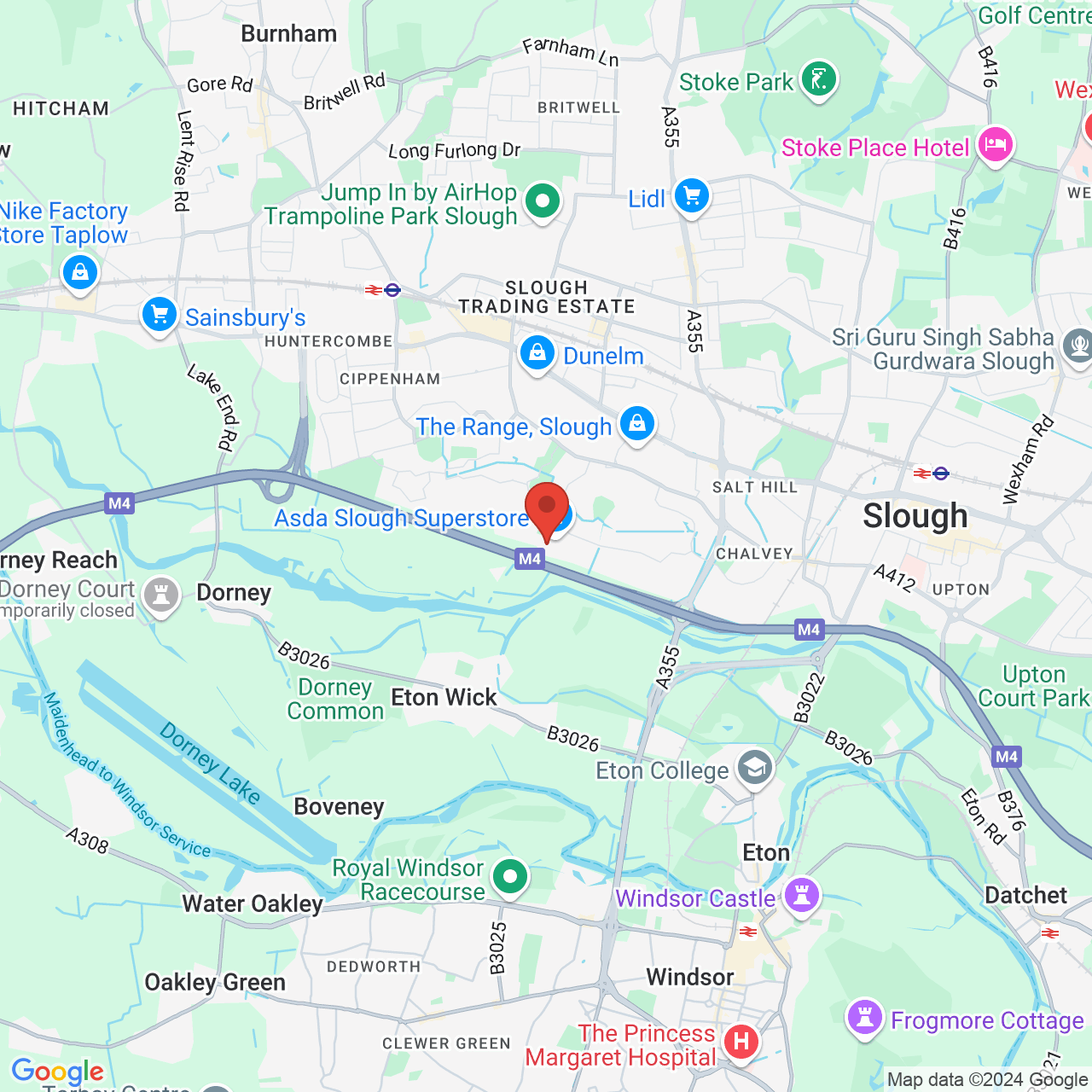 Map displaying vacancy location