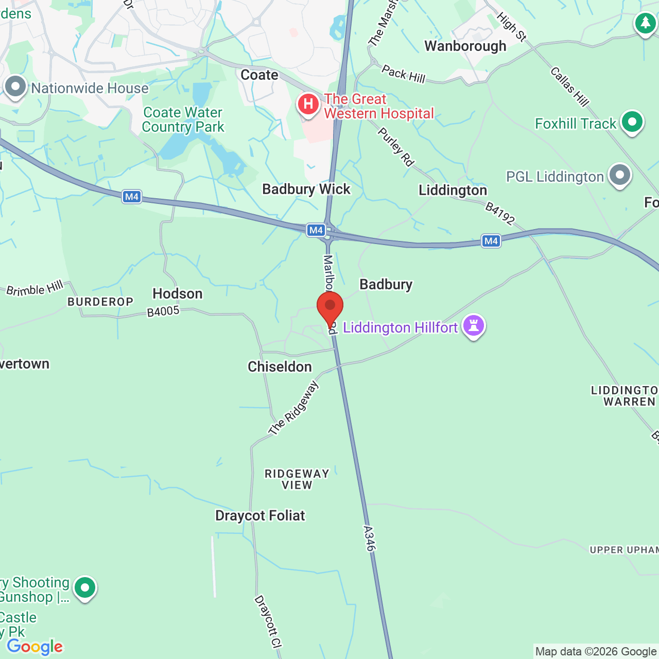Map displaying vacancy location
