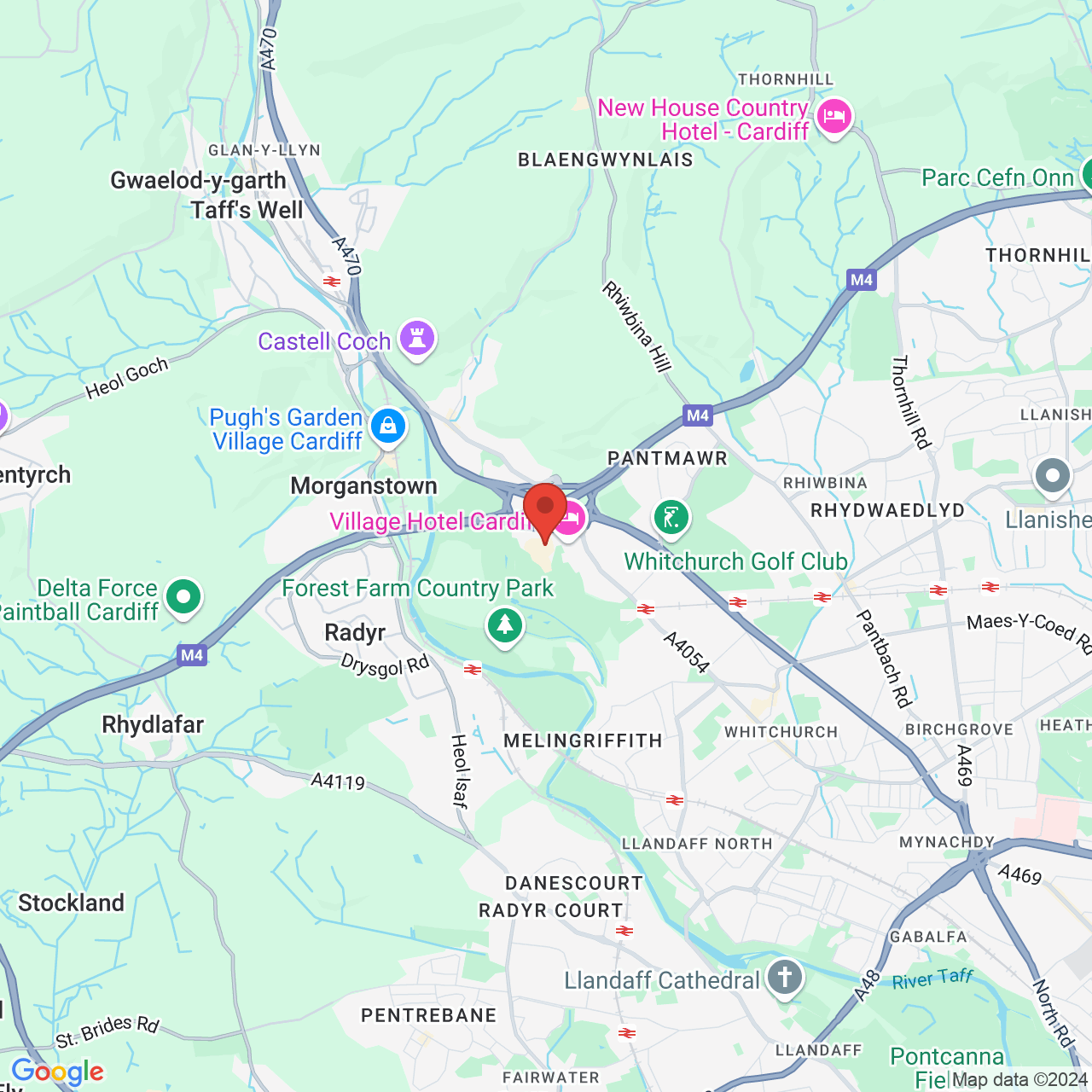 Map displaying vacancy location