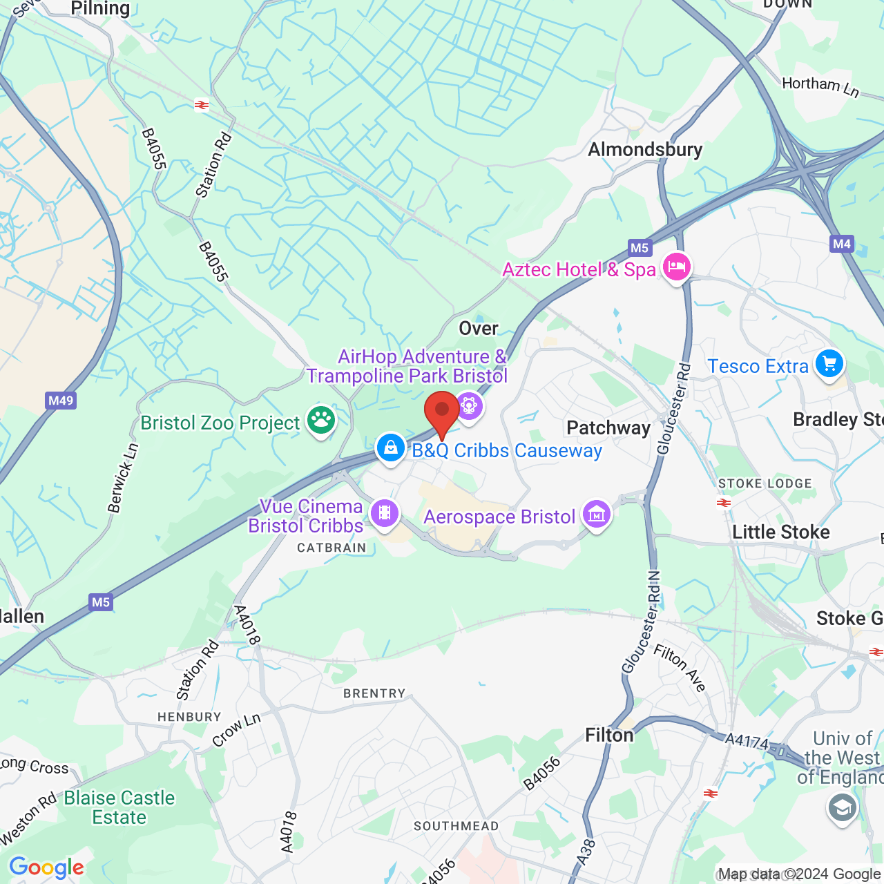 Map displaying vacancy location