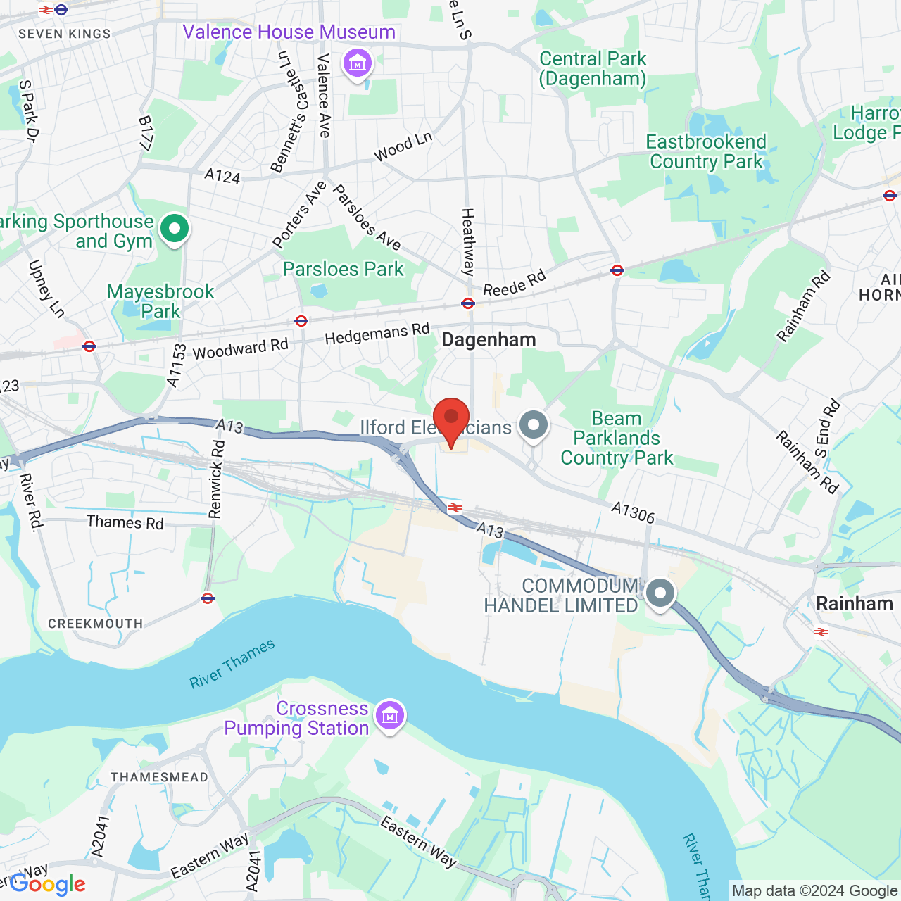 Map displaying vacancy location