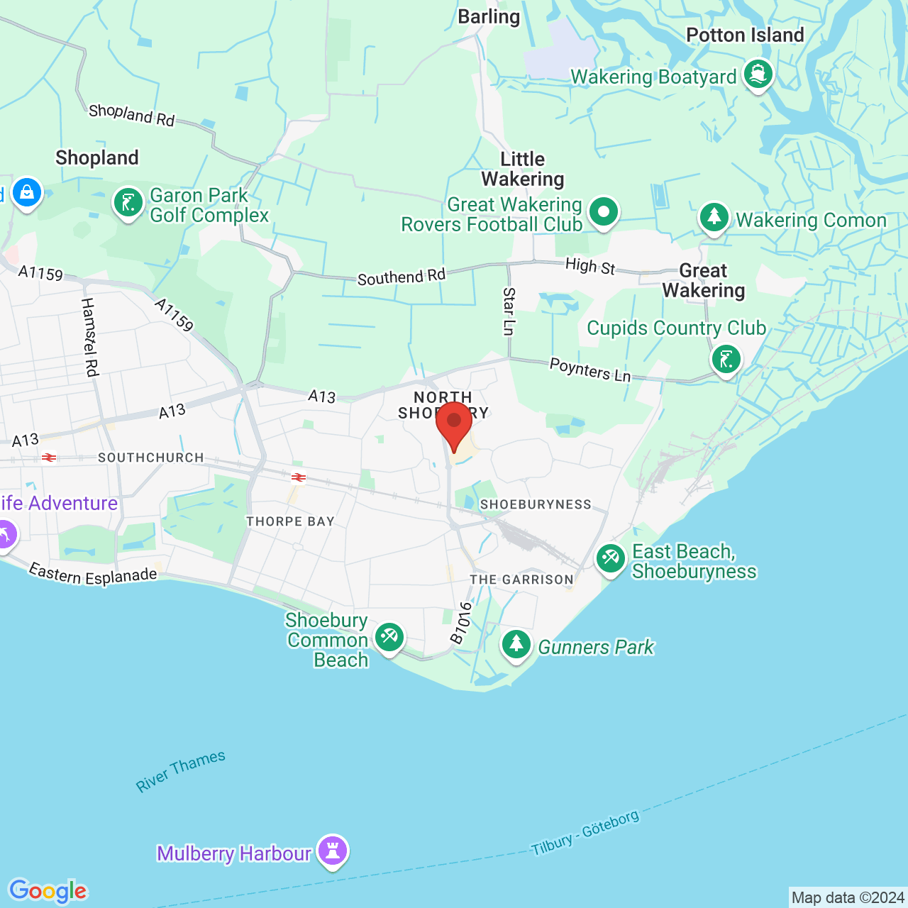 Map displaying vacancy location