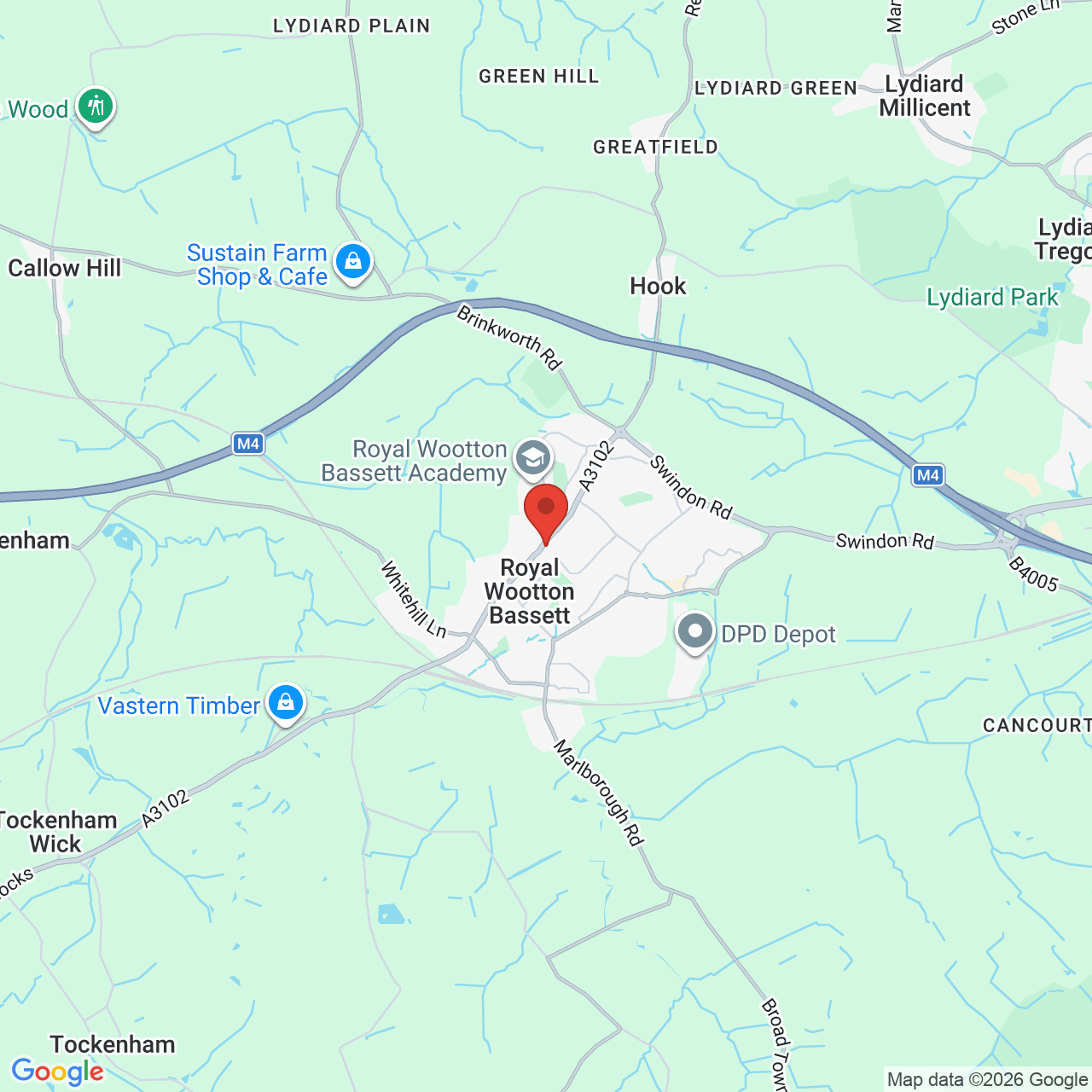 Map displaying vacancy location