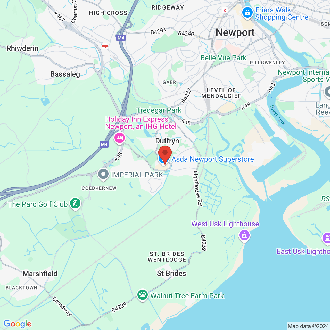 Map displaying vacancy location