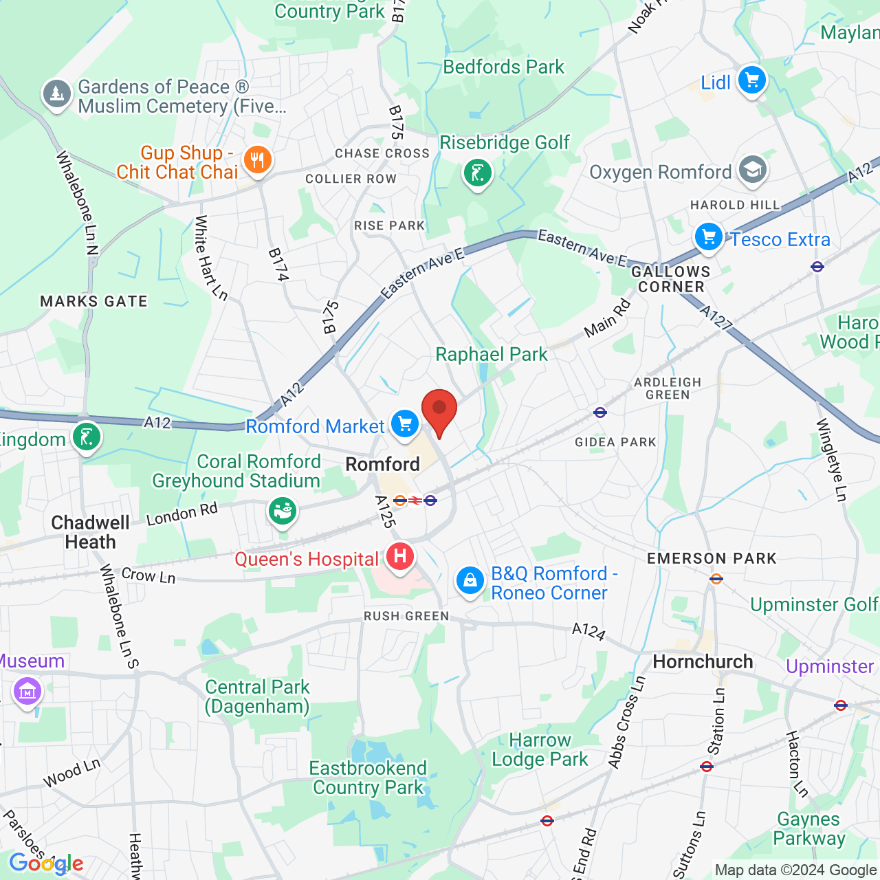 Map displaying vacancy location