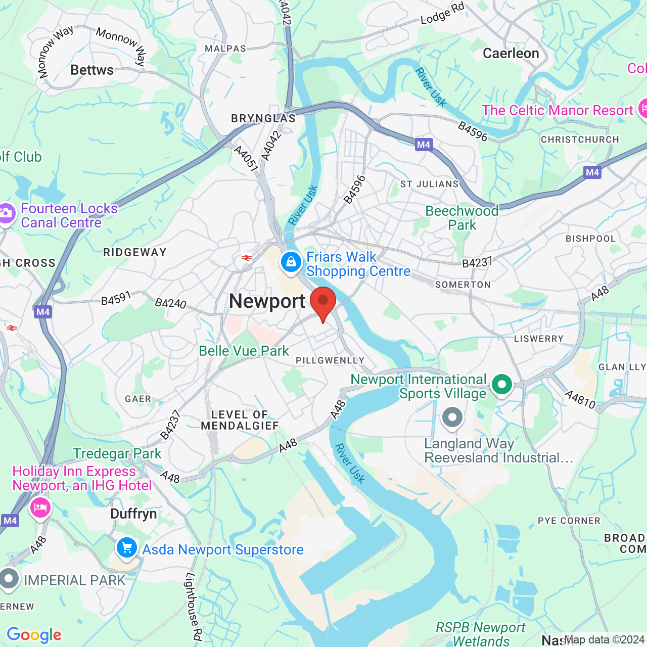 Map displaying vacancy location