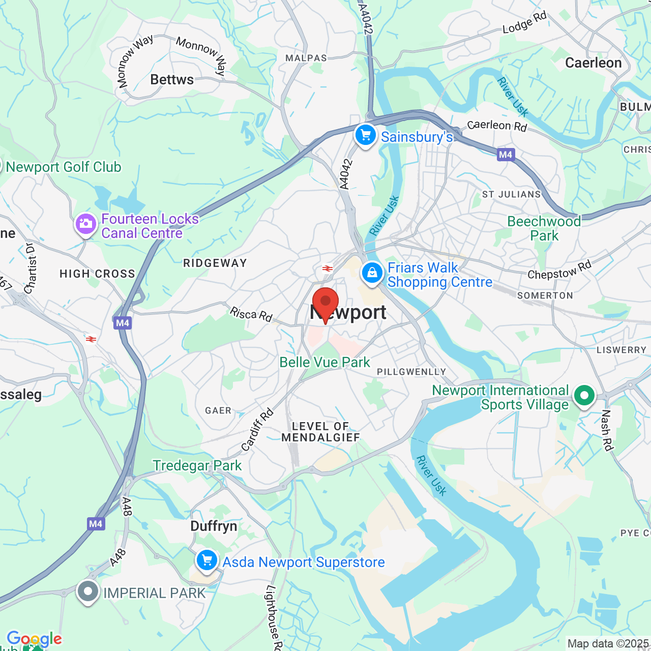 Map displaying vacancy location