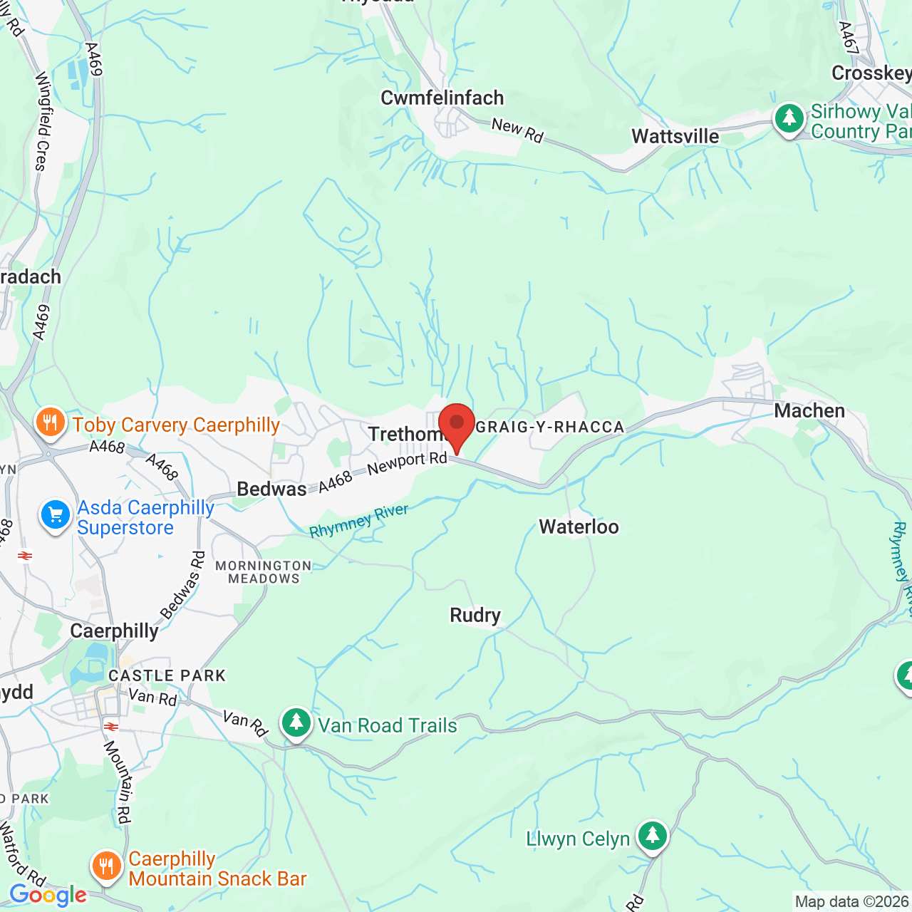 Map displaying vacancy location