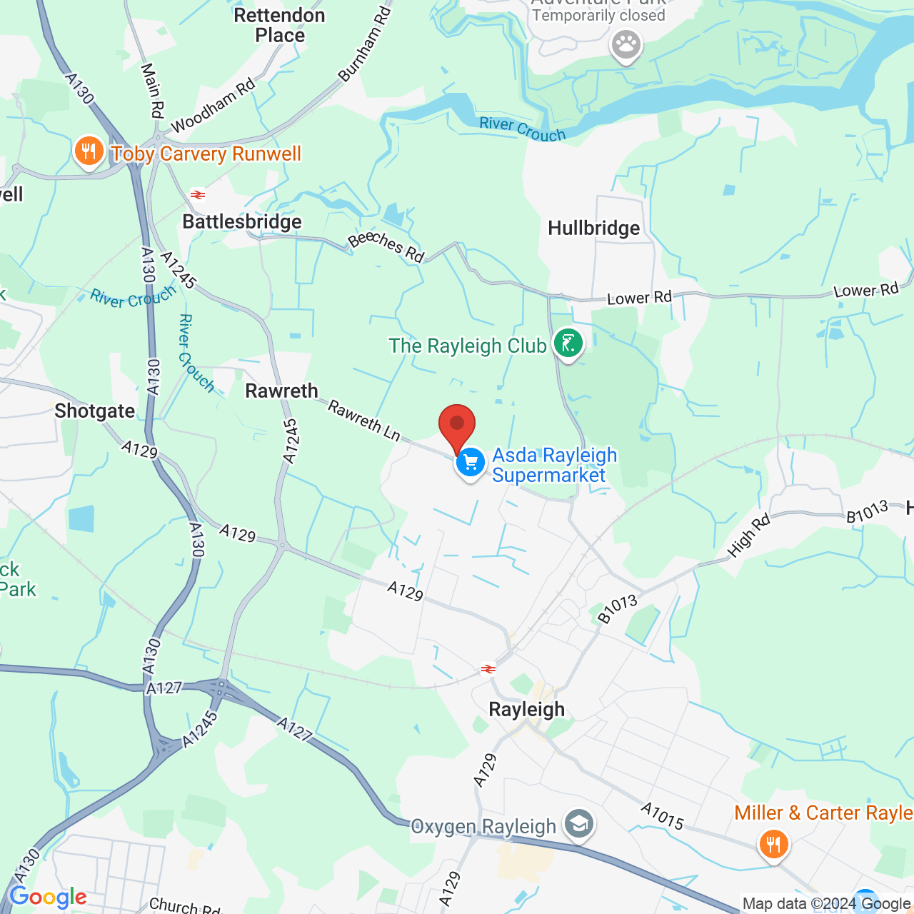 Map displaying vacancy location