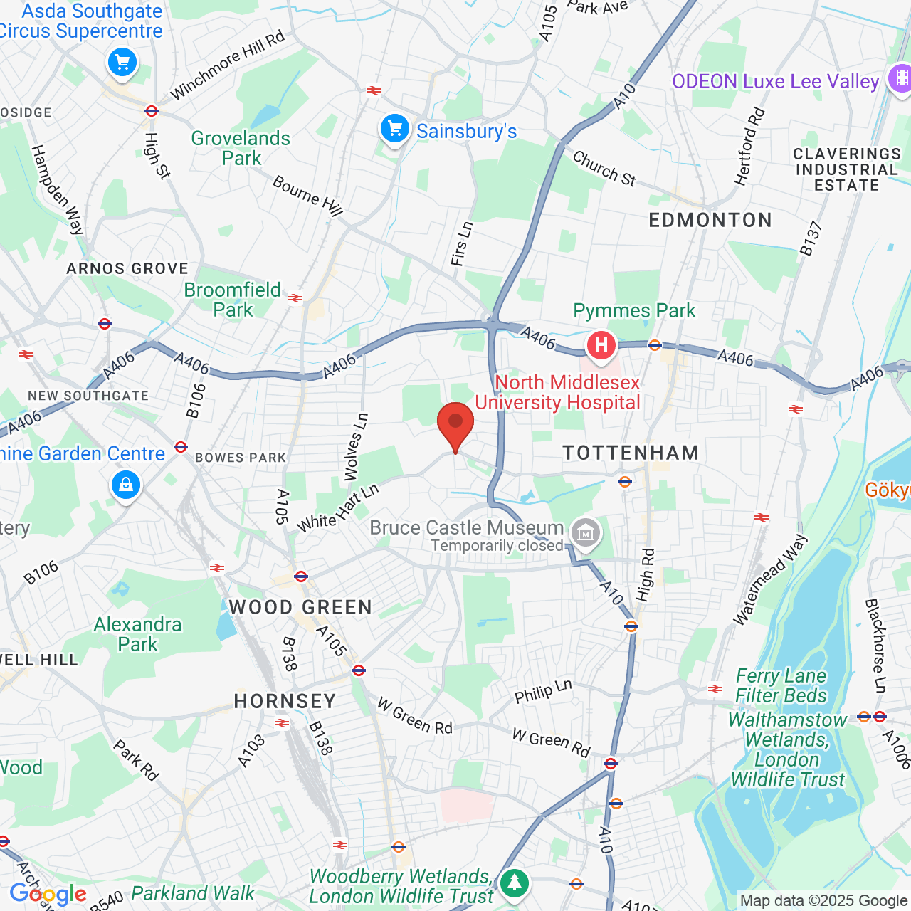 Map displaying vacancy location